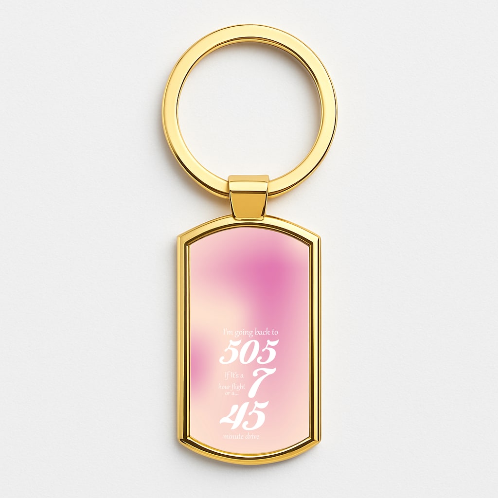 I'm Going Back To 505 - Arctic Monkeys Gold Keyring