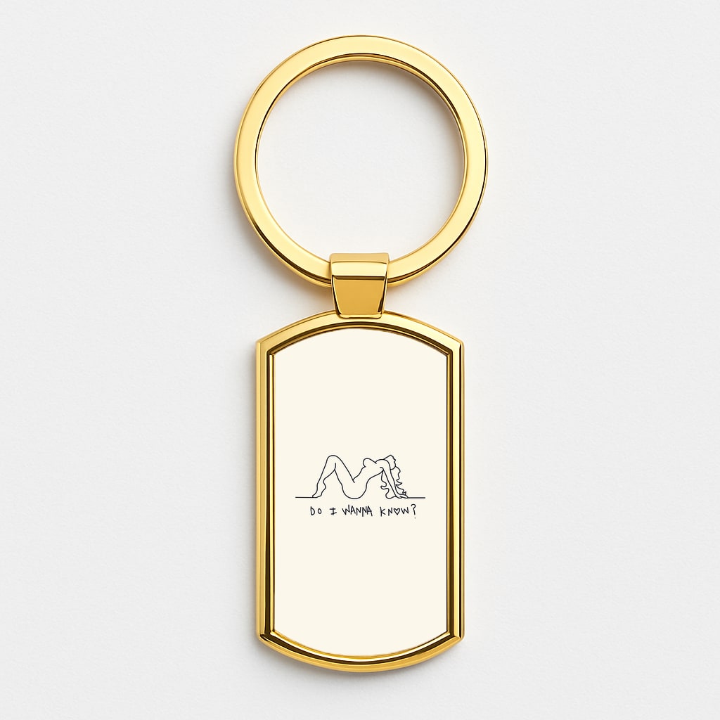 Do I Wanna Know? - Arctic Monkeys Gold Keyring