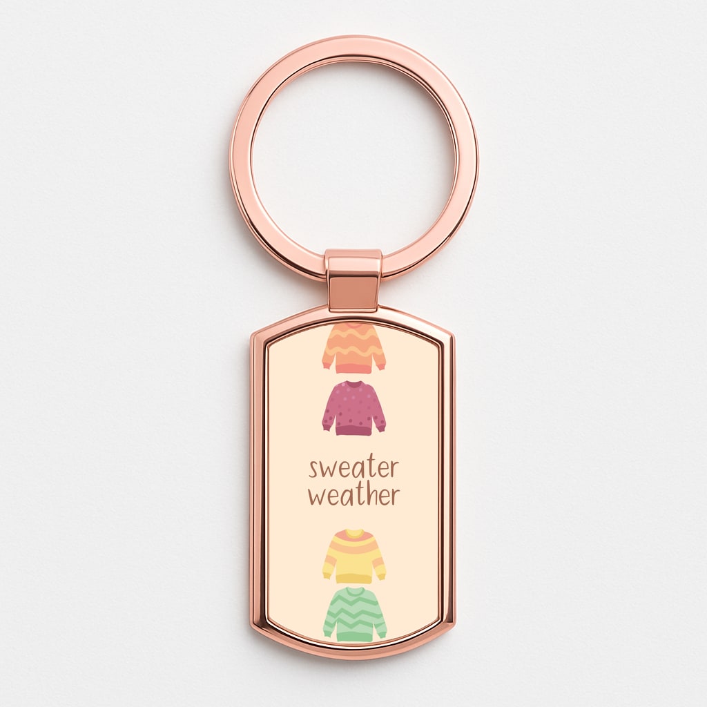 Sweater Weather - Autumn Rose Gold Keyring
