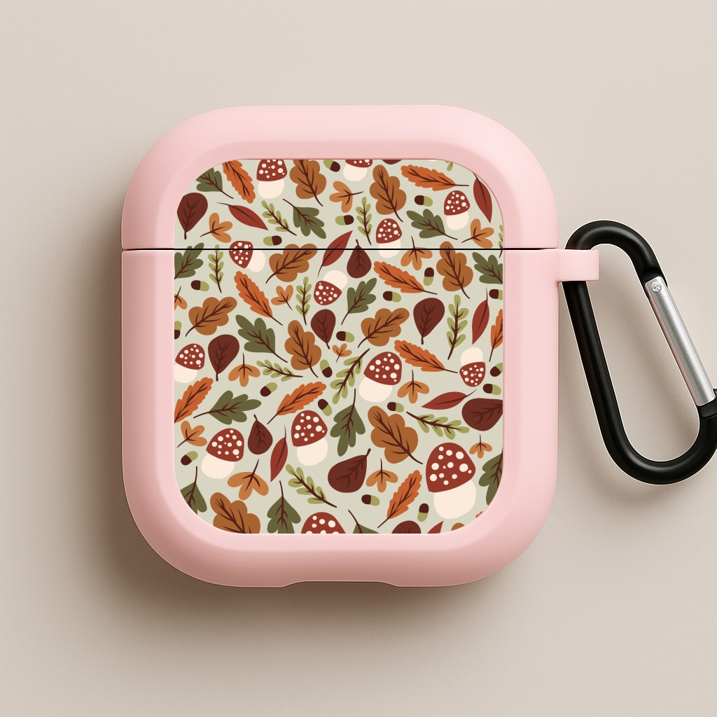 Autumn Pattern Pink AirPods Case