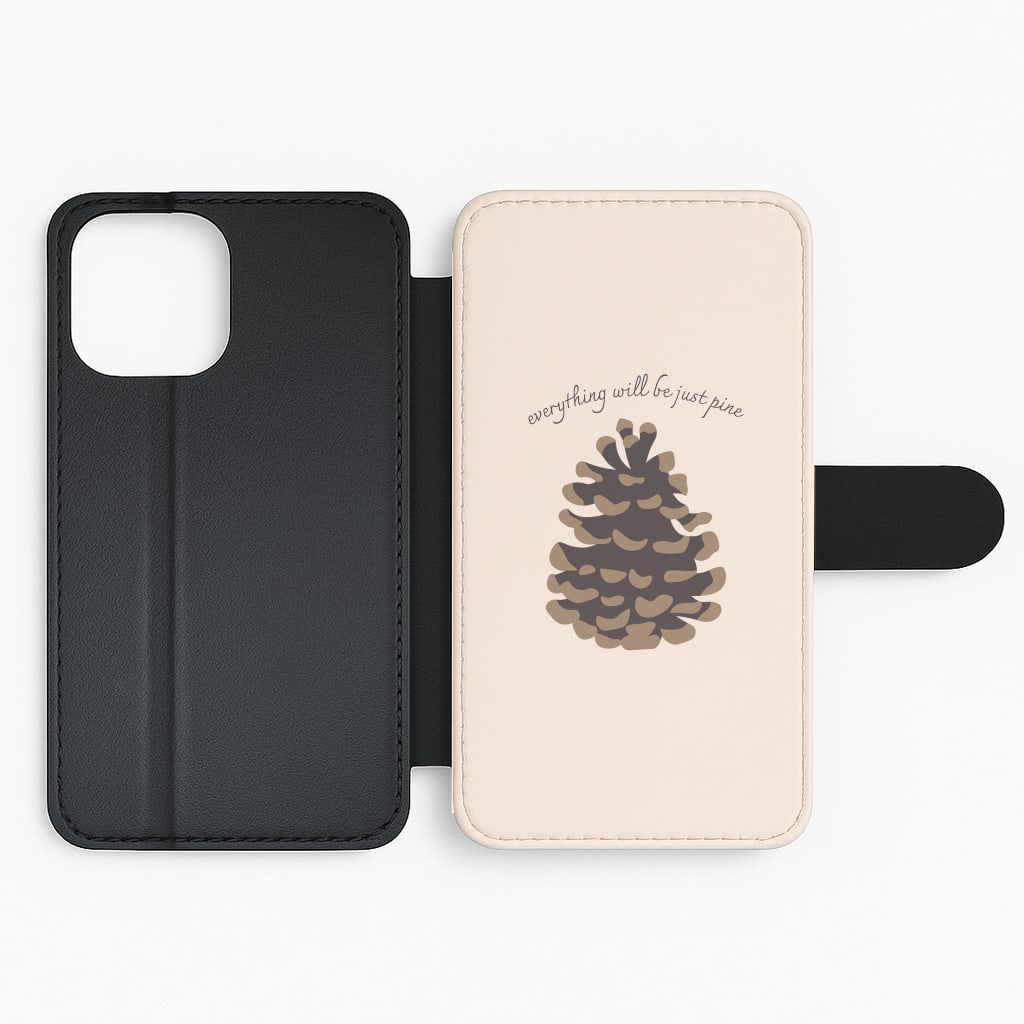 Everything Will Be Just Pine - Autumn Flip Phone Case