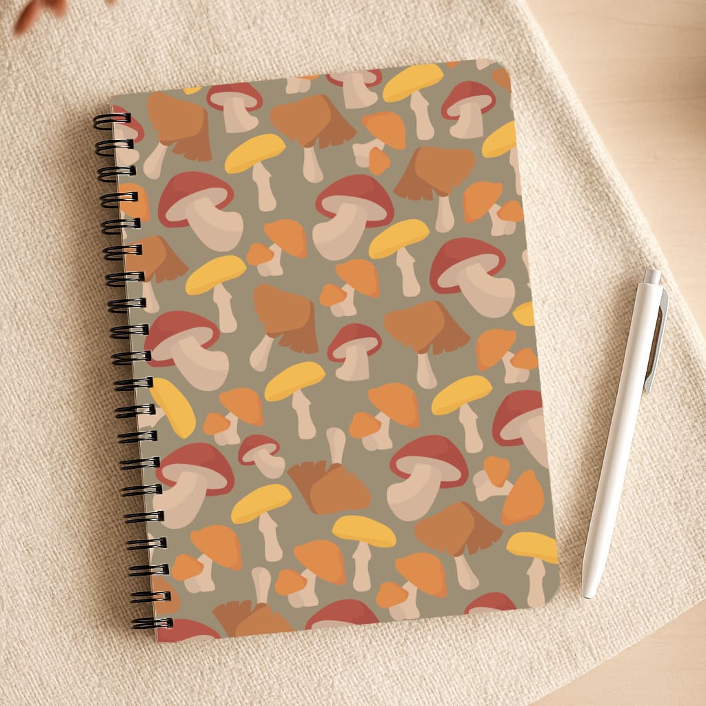 Mushroom Pattern - Autumn Notepad