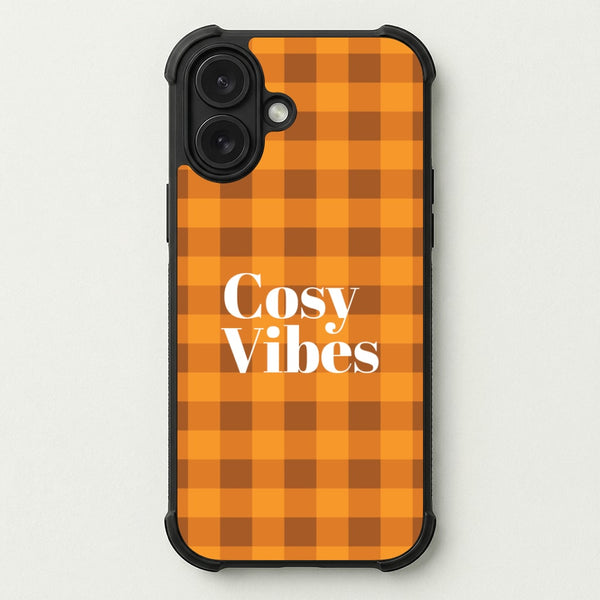 Checkered Cosy Vibes Phone Case — Bumper case