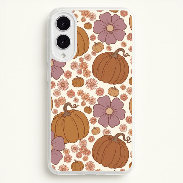 Autumn Bloom Pumpkins Phone Case - Galaxy S25 Edge / Standard