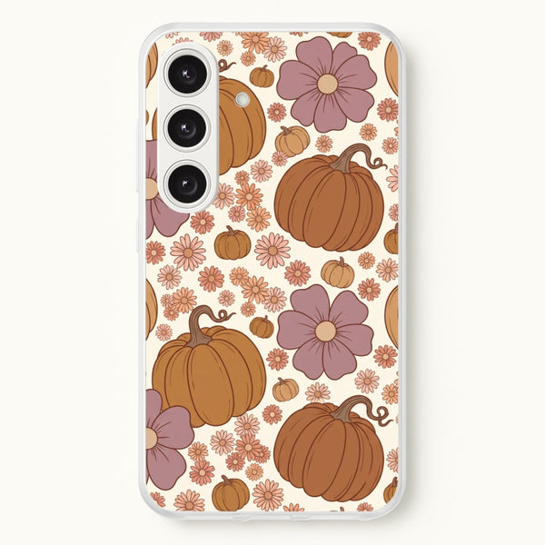 Autumn Bloom Pumpkins Phone Case - Galaxy S25 / Standard