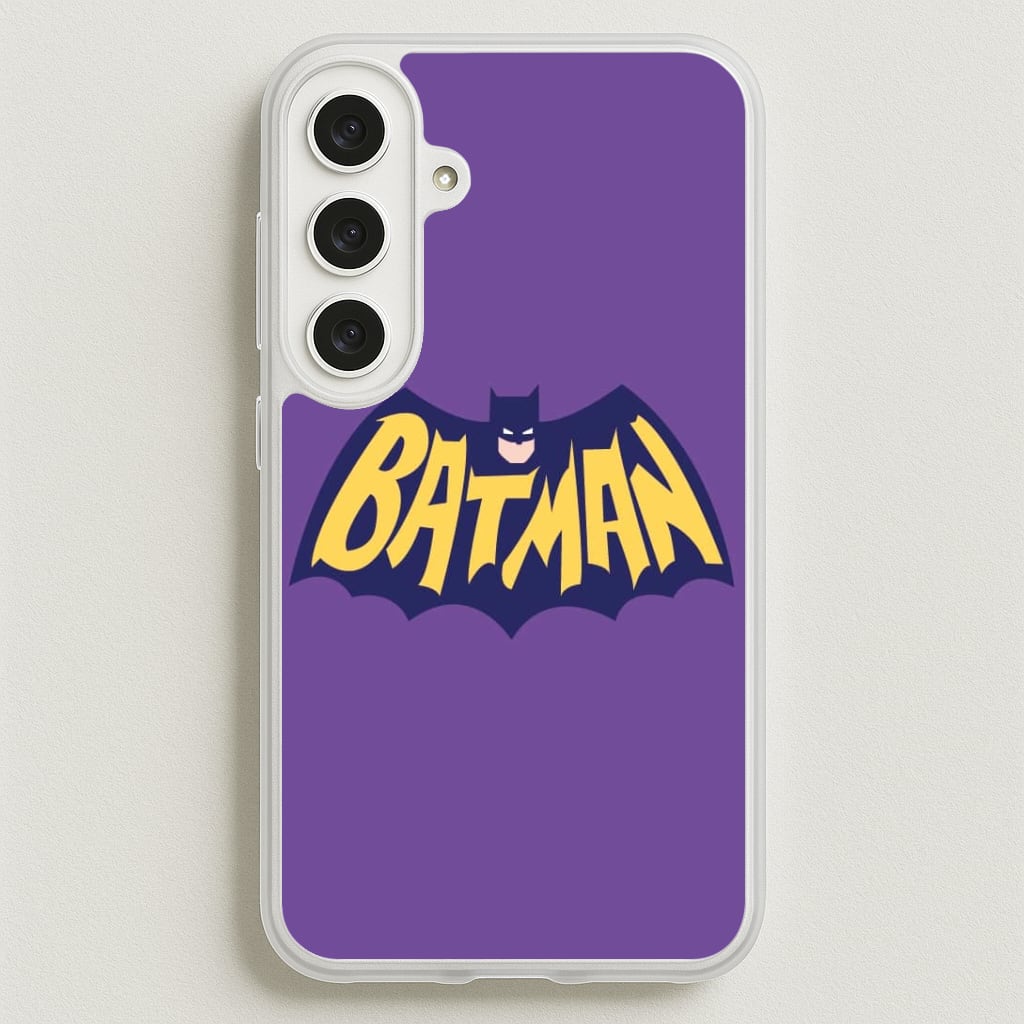 Bat Superhero Purple Logo Phone Case for Galaxy S25FE