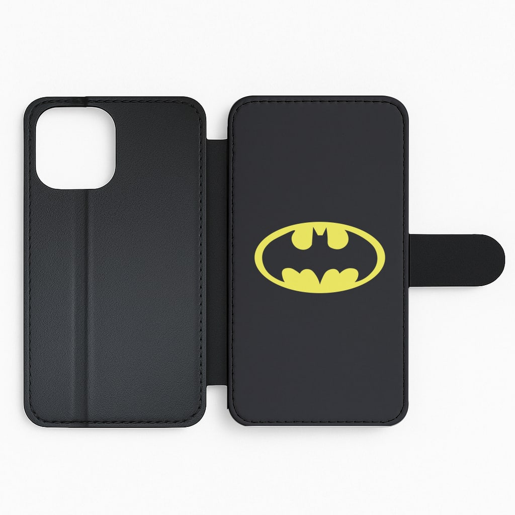 Black Batman Logo Wallet Phone Case