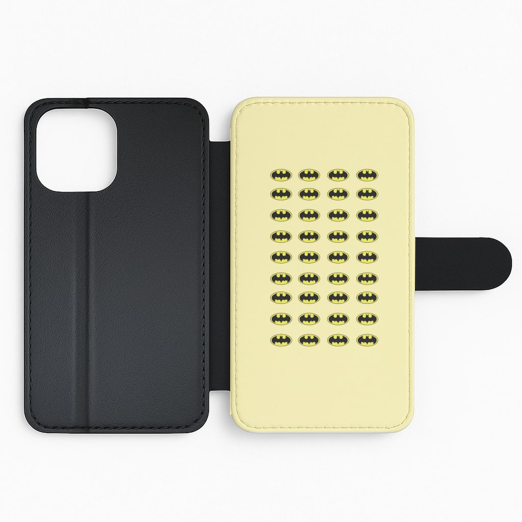 Batman Pattern Wallet Phone Case