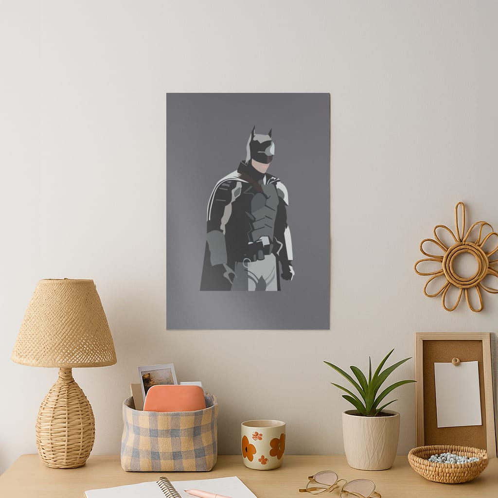 Black Bat Superhero Art Print