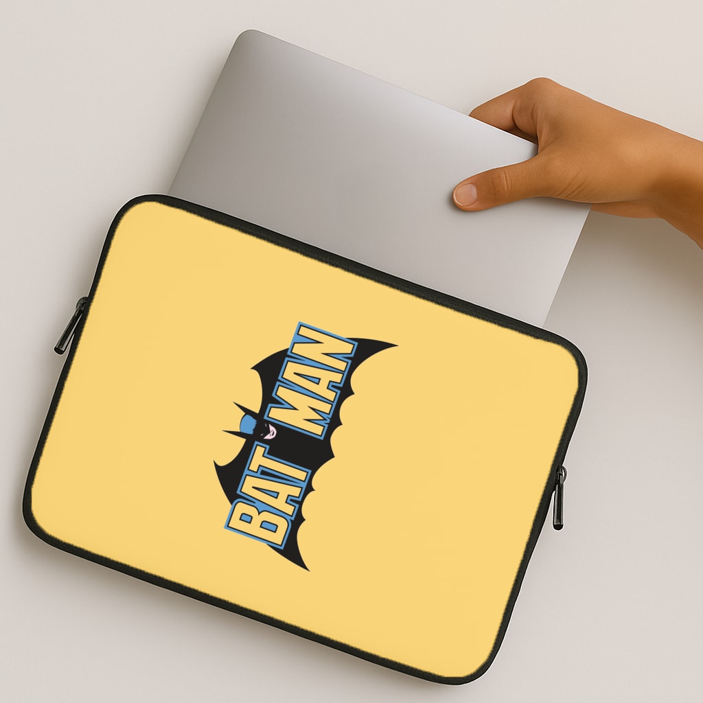 Yellow Bat Superhero Logo MacBook Case