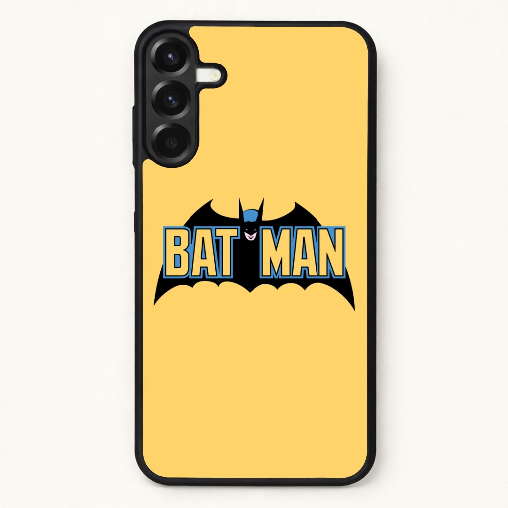 Yellow Bat Superhero Logo Phone Case for Galaxy A37
