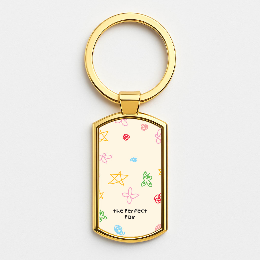 The Perfect Pair Gold Keyring
