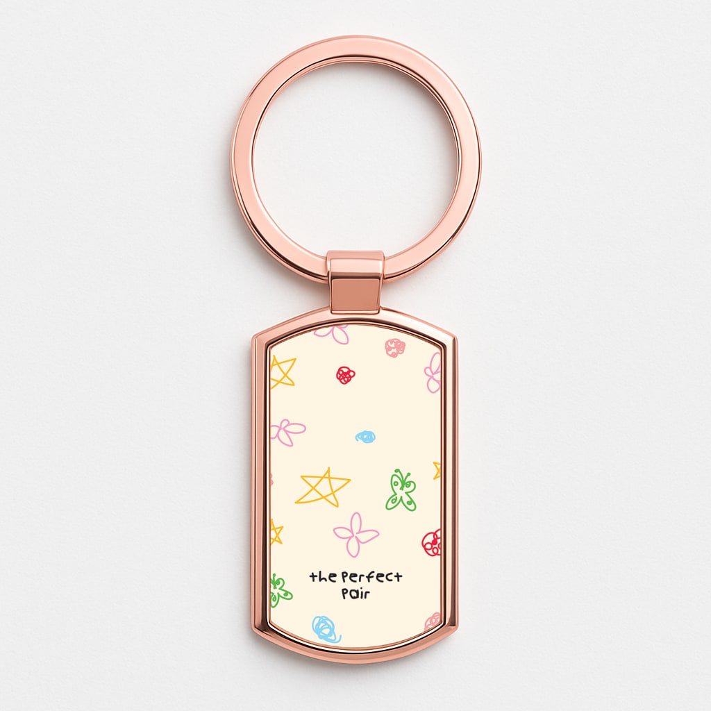 The Perfect Pair Rose Gold Keyring