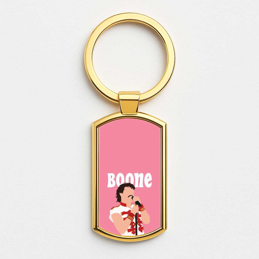 Boone Coachella Outfit Gold Keyring