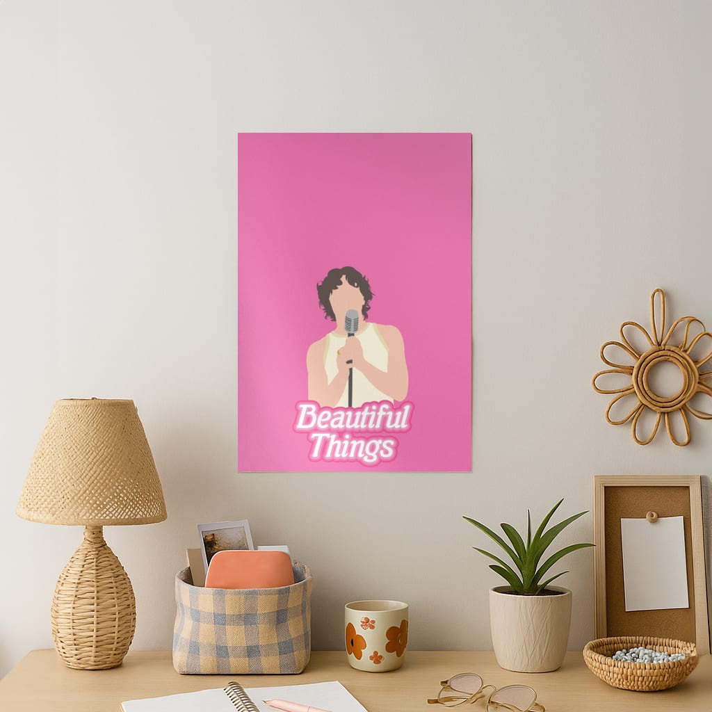 Neon Pink Beautiful Things Art Print