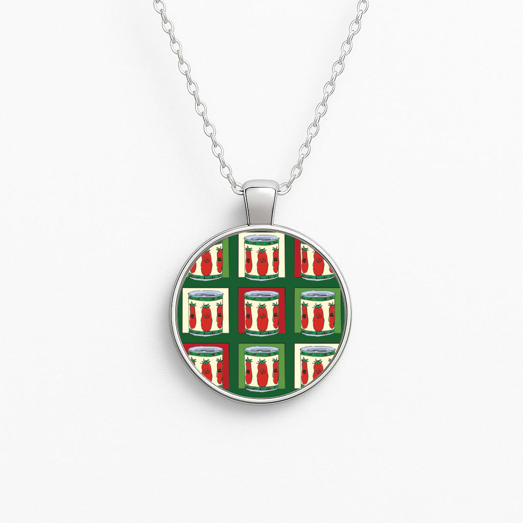 Tomato Pattern Circle Necklace