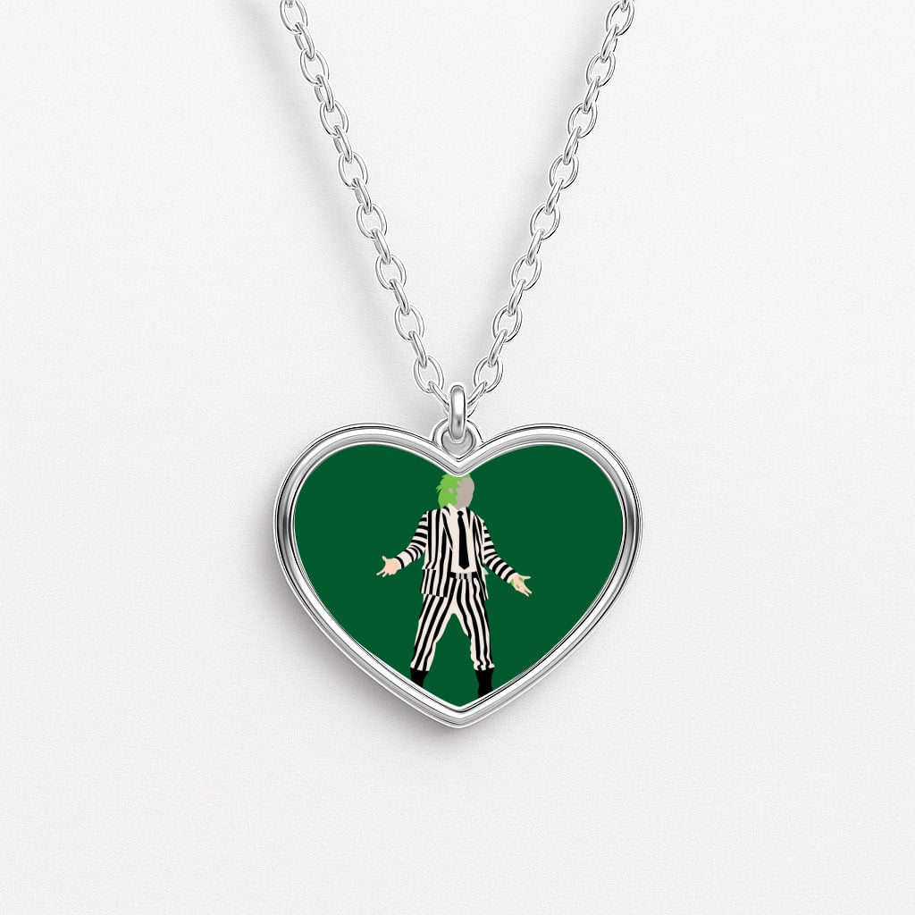 Betelgeuse - Beetle Halloween Heart Necklace