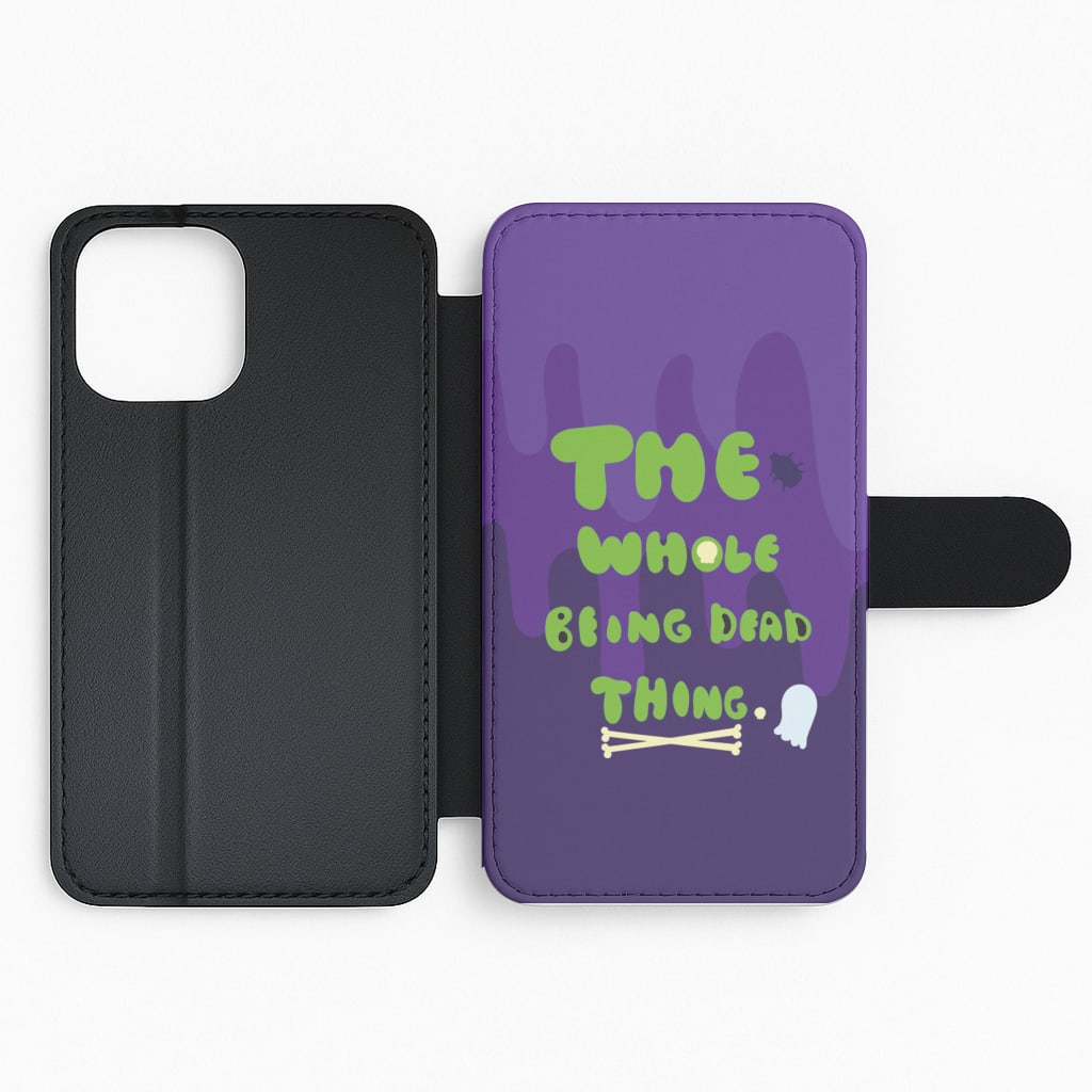 The Whole Being Dead Thing - Beetle Halloween Flip Phone Case