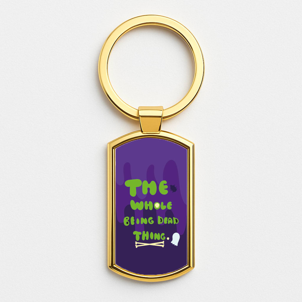 The Whole Being Dead Thing - Beetle Halloween Gold Keyring