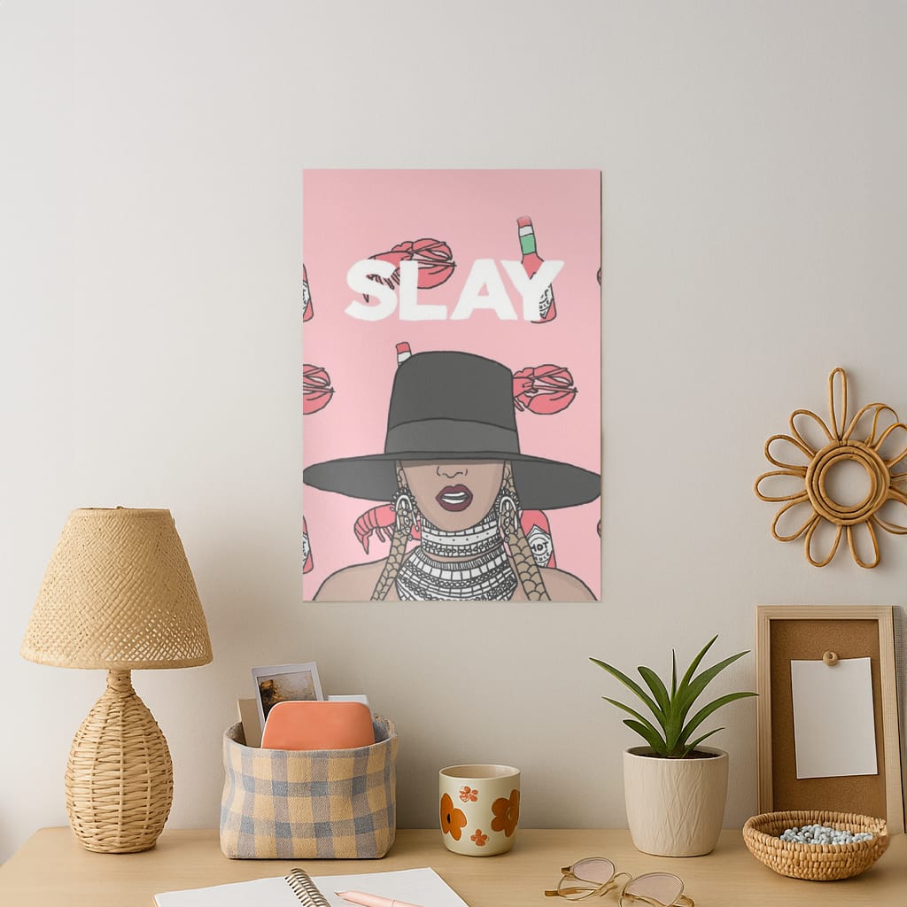 Slay - Queen B Cartoon Art Print