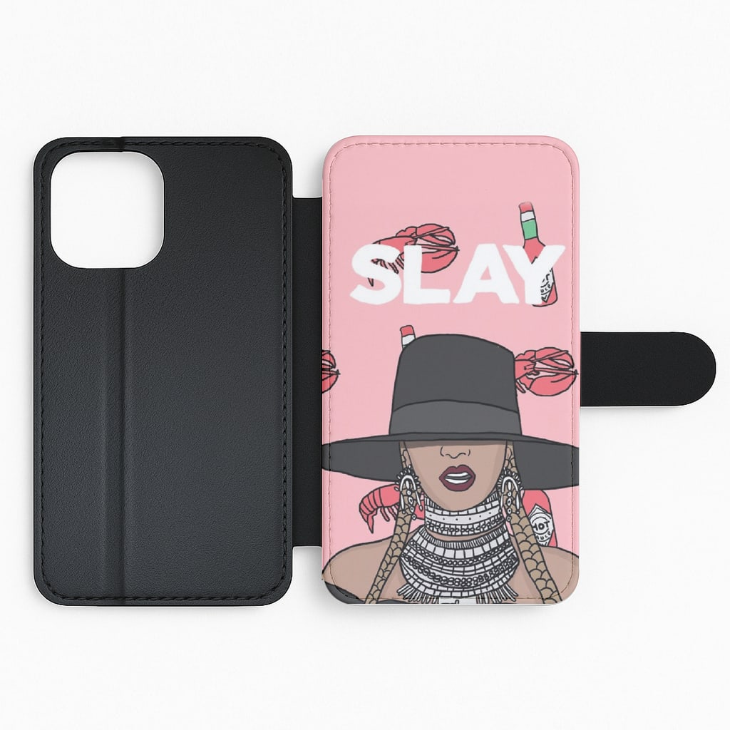 Slay - Queen B Cartoon Flip Wallet Phone Case