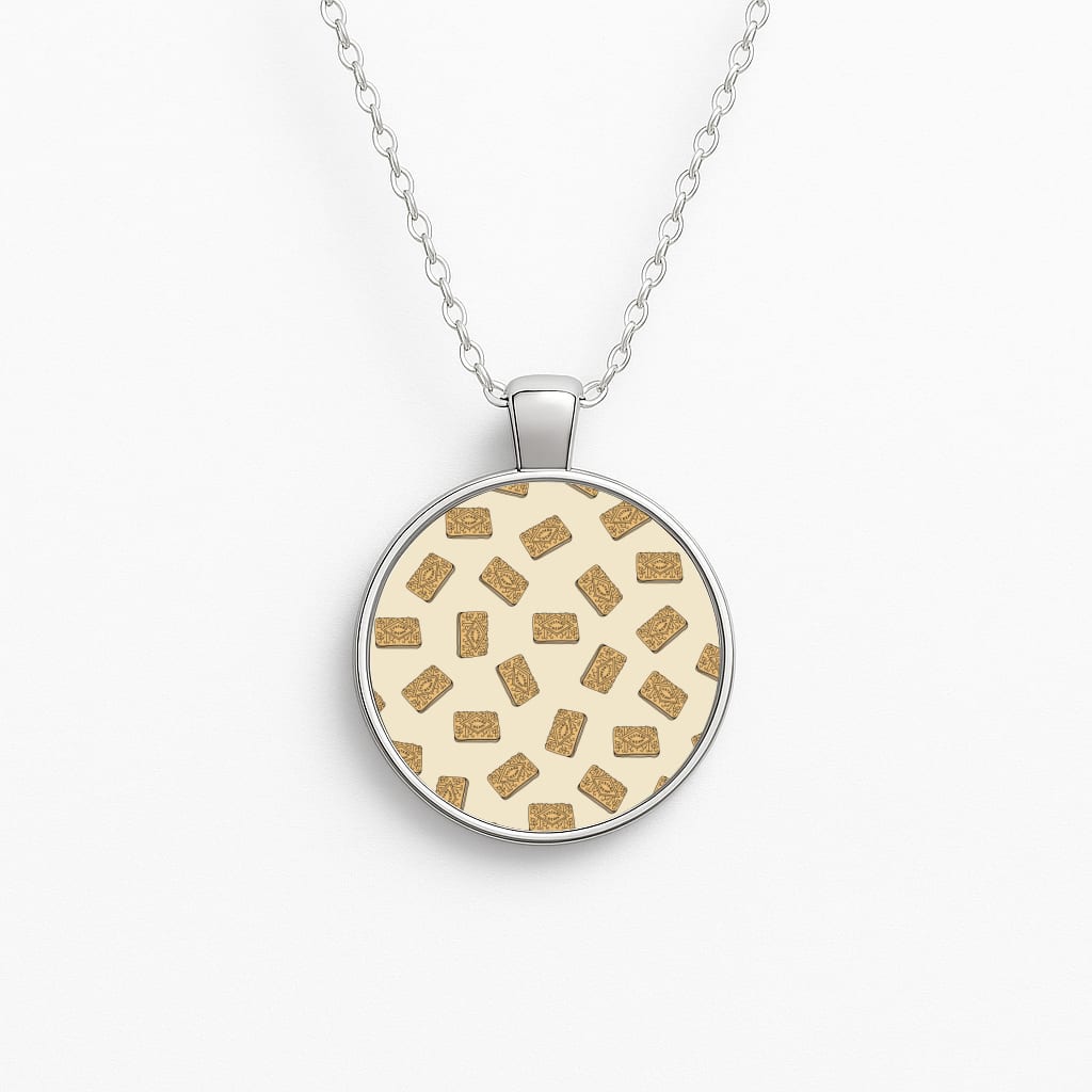 Custard Creams - Biscuits Patterns Necklace