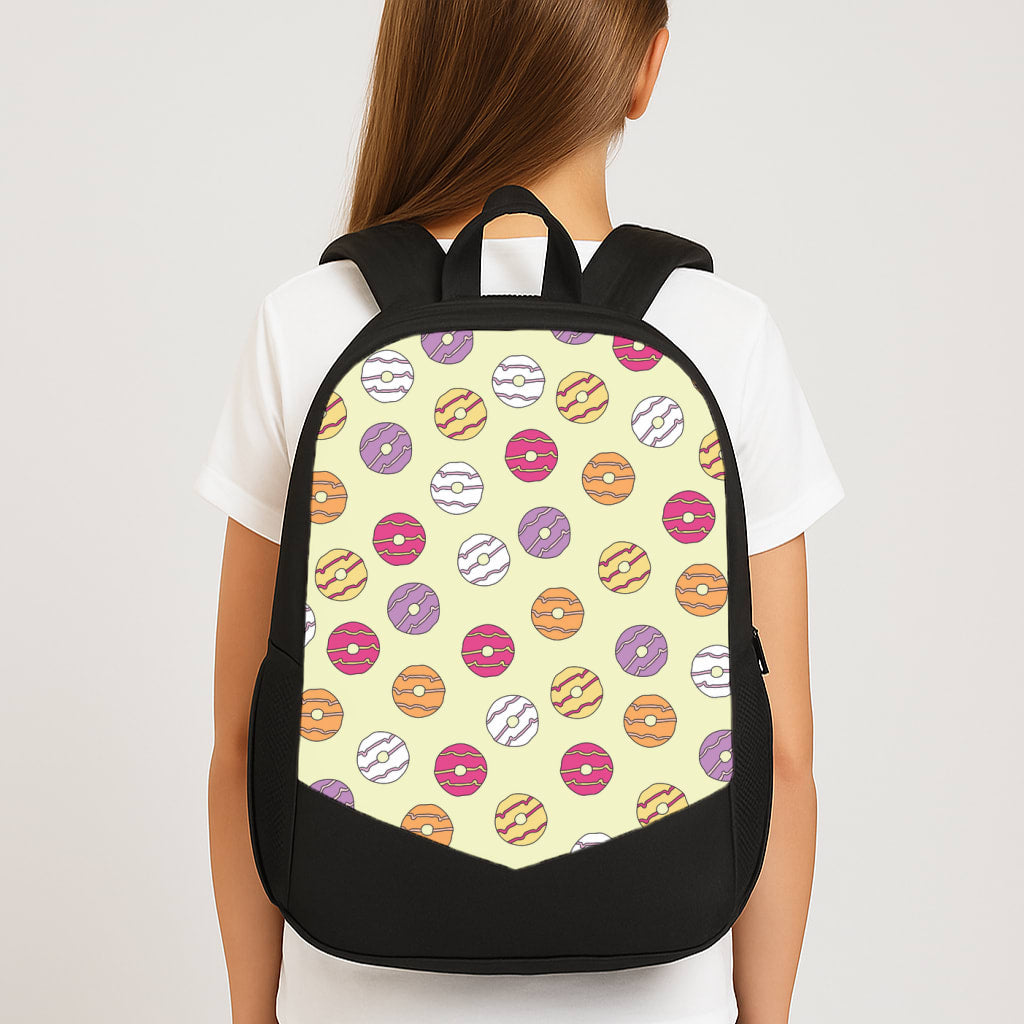 Party Rings - Biscuits Patterns Large School Bag