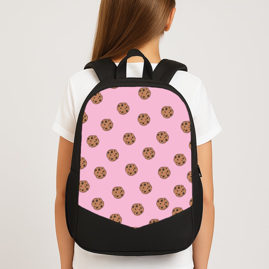 Cookies - Biscuits Patterns Large School Bag