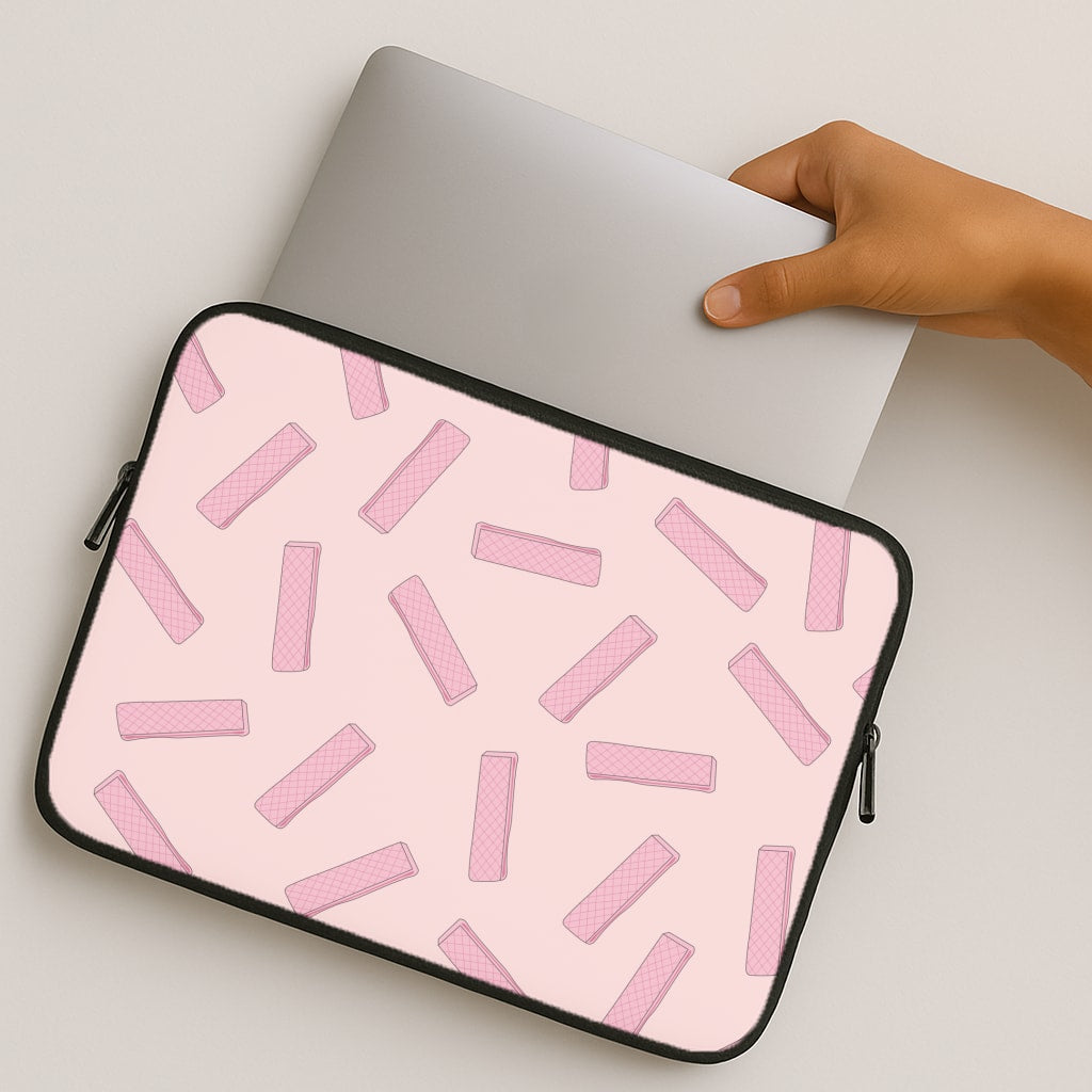 Pink Waffers - Biscuits Patterns MacBook Case