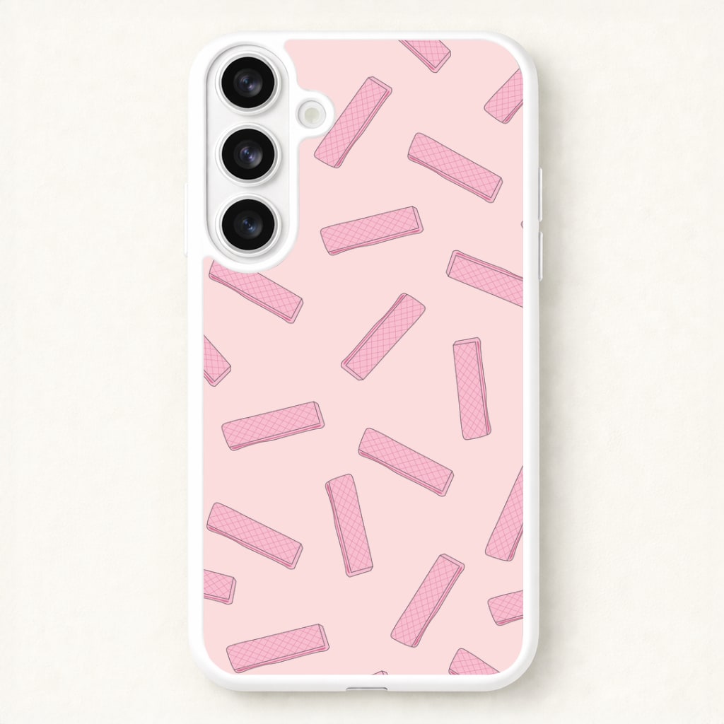 Pink Waffers - Biscuits Patterns Phone Case for Galaxy S26