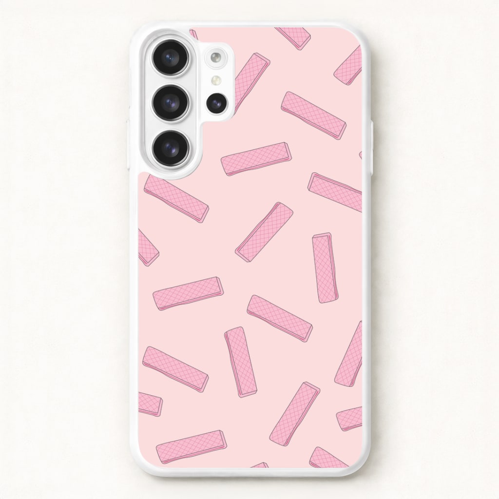 Pink Waffers - Biscuits Patterns Phone Case for Galaxy S26 Ultra