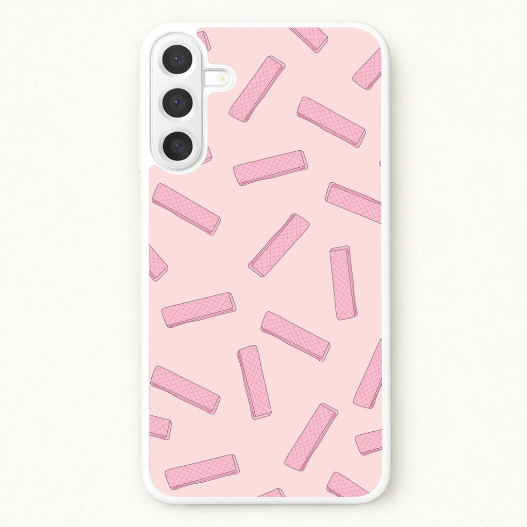 Pink Waffers - Biscuits Patterns Phone Case for Galaxy A17
