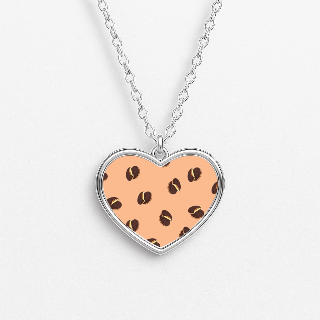 Jaffa Cakes - Biscuits Patterns Heart Necklace