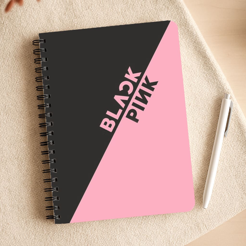 Diagonal Girl K-Pop Band Logo Notepad