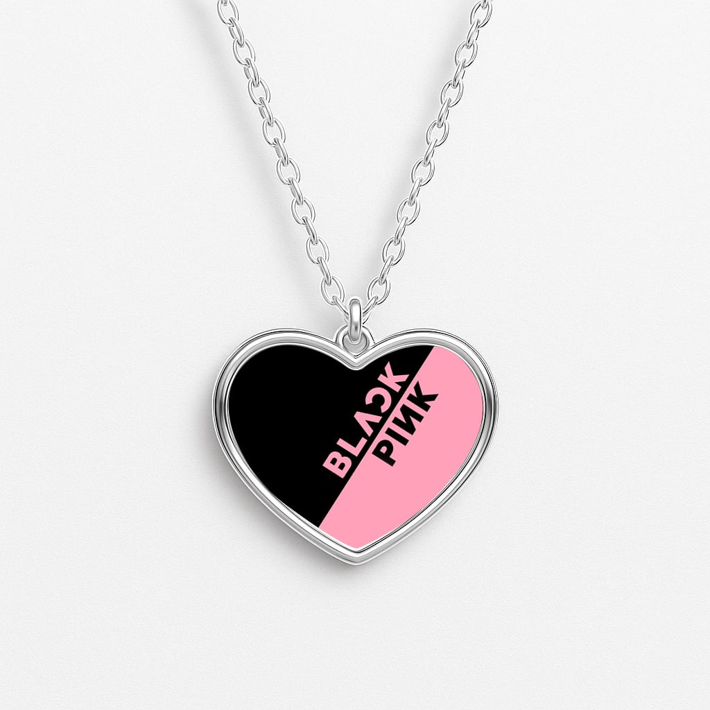 Diagonal Girl K-Pop Band Logo Necklace