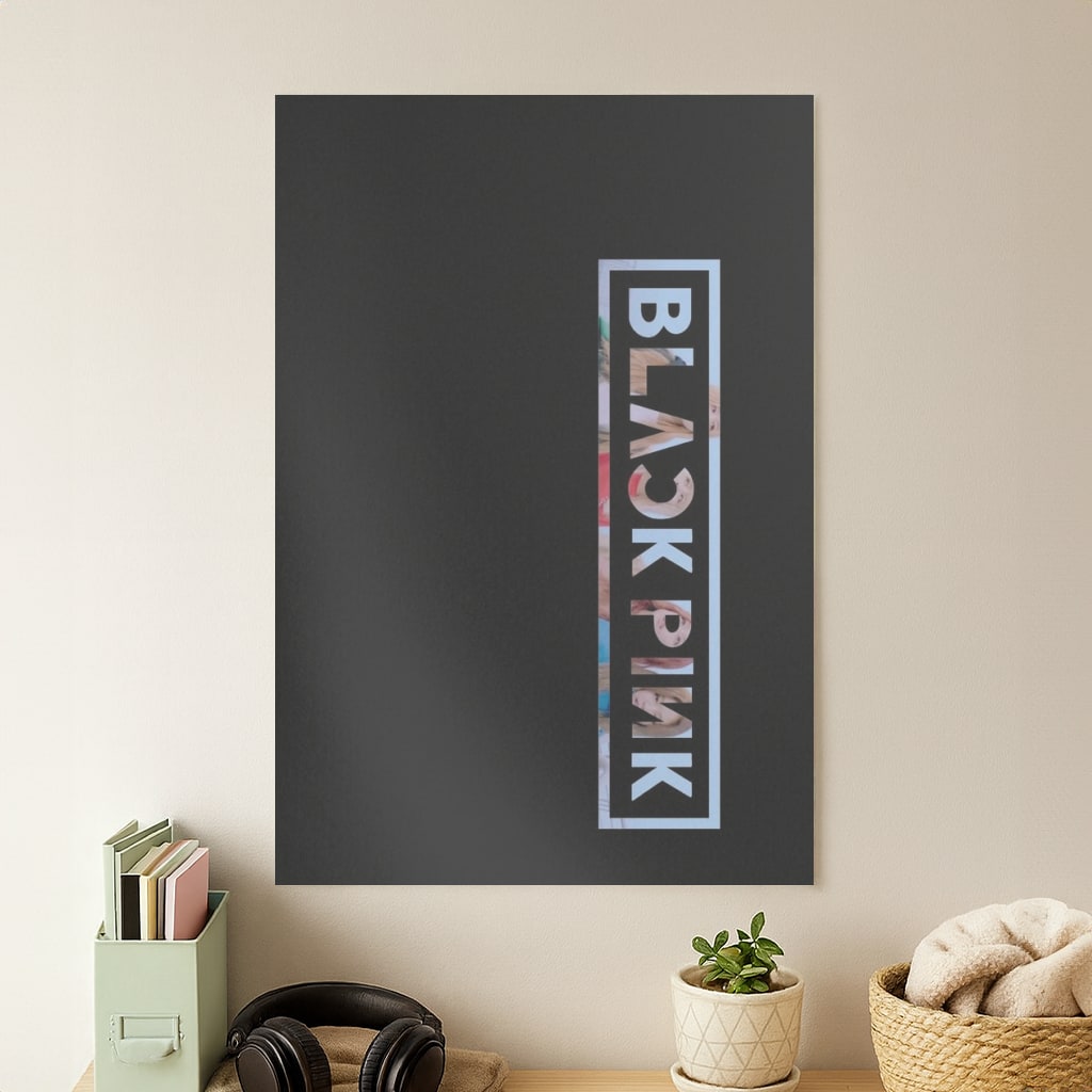 Vertical Girl K-Pop Band Logo Poster
