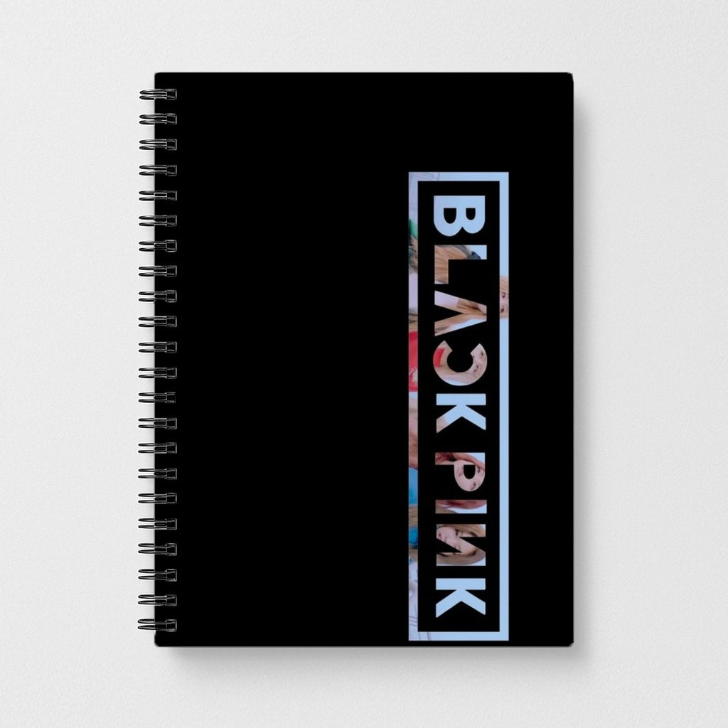 Vertical Girl K-Pop Band Logo Notebook