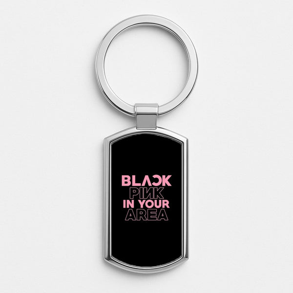 Girl K-Pop Band In Your Area - Black Silver Keyring
