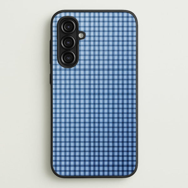 Back to Casics - Blue Gingham Weave Phone Case - Galaxy A16 / Standard