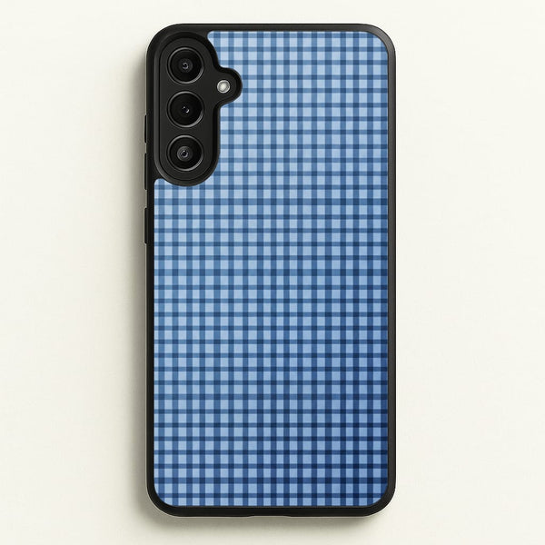 Back to Casics - Blue Gingham Weave Phone Case - Galaxy A34 / Standard