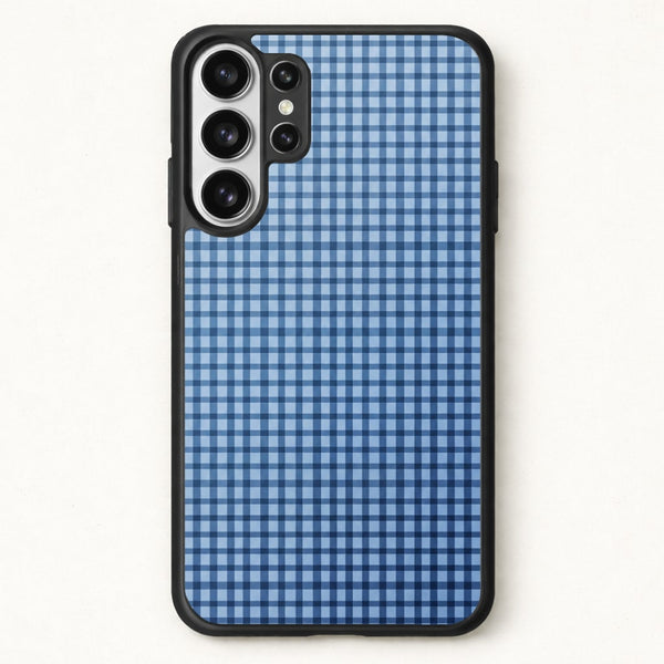Back to Casics - Blue Gingham Weave Phone Case - Galaxy S26 Ultra / Standard