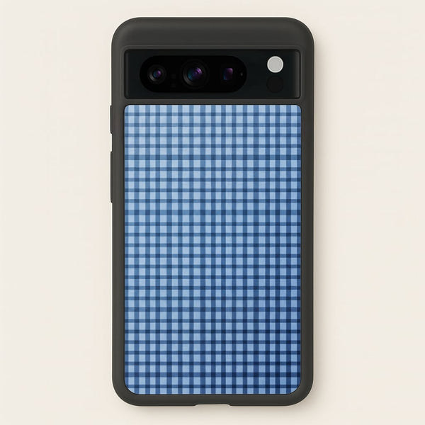 Back to Casics - Blue Gingham Weave Phone Case - Google Pixel 8 Pro / Standard