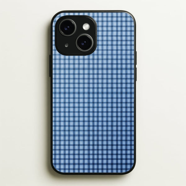 Back to Casics - Blue Gingham Weave Phone Case - iPhone 14 Plus / Standard