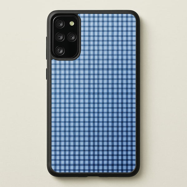 Back to Casics - Blue Gingham Weave Phone Case - Galaxy S20 Plus / Standard