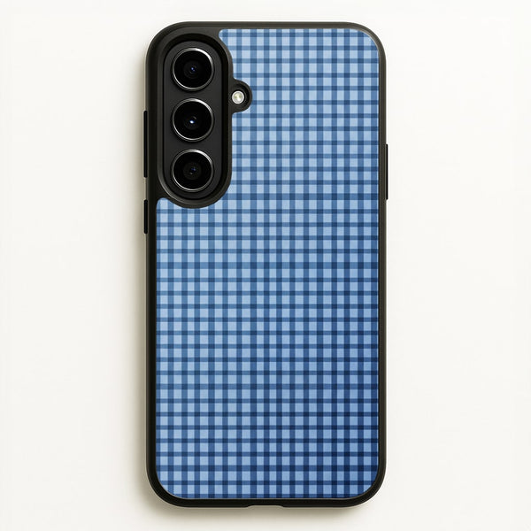 Back to Casics - Blue Gingham Weave Phone Case - Galaxy A56 / Standard