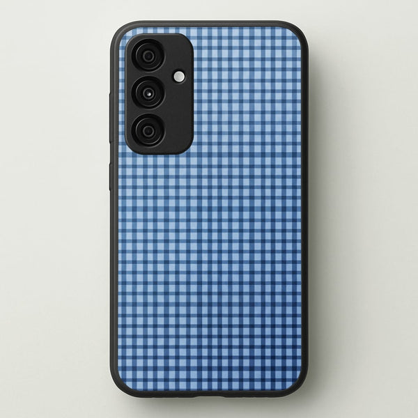 Back to Casics - Blue Gingham Weave Phone Case - Galaxy A55 / Standard