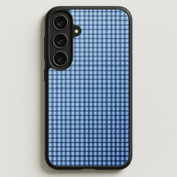 Back to Casics - Blue Gingham Weave Phone Case - Galaxy S25FE / Standard