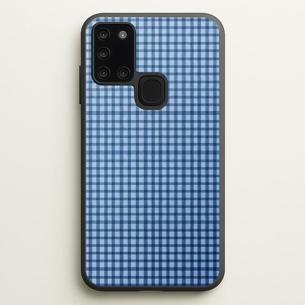 Back to Casics - Blue Gingham Weave Phone Case - Galaxy A21s / Standard