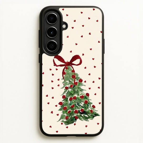 Painted Christmas Tree Hearts Phone Case - Galaxy A56 / Standard