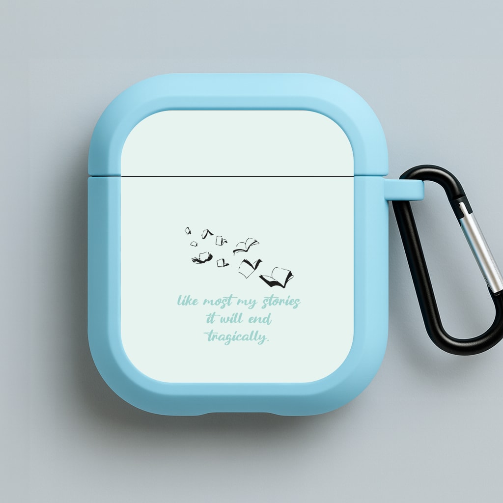 Like Most My Stories Blue AirPods Case
